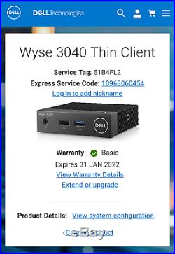 Dell Wyse 3040 Thin Client Intel Quad-core (4 Core) 1.44 GHz FGYD2 Warranty
