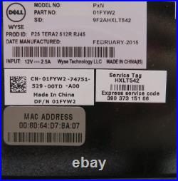 LOT OF 5 Dell Wyse 5020 Thin Client, AMD G-SERIES SOC @1.5GHZ, 4GB DDR3 T8-B7