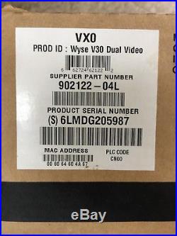 NEW Wyse V30L VXO Dual Video Thin Client 128 MB Flash 128MB 902122-04L -NIB