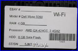 T742 Lot of 2 Dell Wyse 5060 Thin Client AMD GX-424CC 2.4GHz 4GB RAM 8GB WiFi
