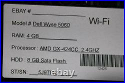 T742 Lot of 2 Dell Wyse 5060 Thin Client AMD GX-424CC 2.4GHz 4GB RAM 8GB WiFi