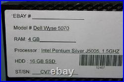 T769- Lot of 4- Dell Wyse 5070 Thin Client Intel 1.5GHZ 4GB DDR4 16GB eMMC WiFi